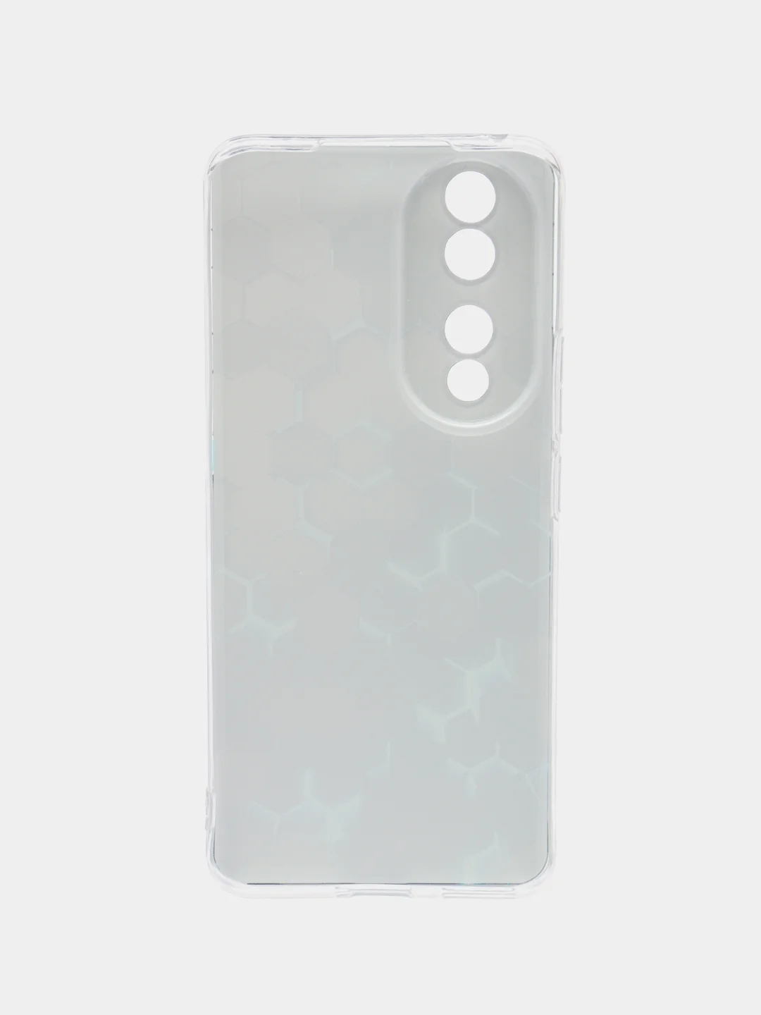 Бирюзовый силиконовый чехол на Honor 90 (Хонор 90), прозрачный, с рисунком