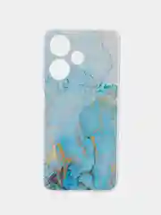 Светло-синий чехол на Infinix Hot 30i (Инфиникс Хот 30и) с рисунком, прозрачный