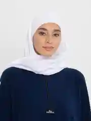Белый мусульманский платок, женский, шифоновый