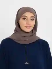 Шоколадный мусульманский платок, женский, шифоновый