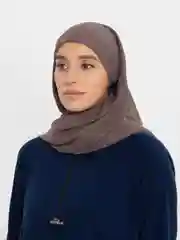 Шоколадный мусульманский платок, женский, шифоновый