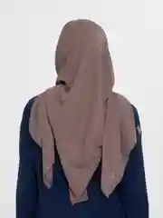 Шоколадный мусульманский платок, женский, шифоновый