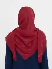 Бордовый мусульманский платок, женский, шифоновый