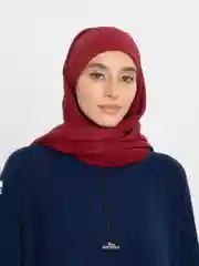 Бордовый мусульманский платок, женский, шифоновый