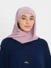 Пудровый мусульманский платок, женский, шифоновый
