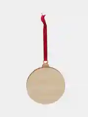 Бежевый меланж деревянная игрушка на елку, 3D