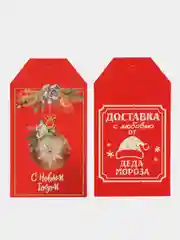Разноцветный бирка новогодняя для подарков, 10 штук в наборе