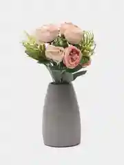 Пастельно-коралловый цветы искусственные "Розы крупные"