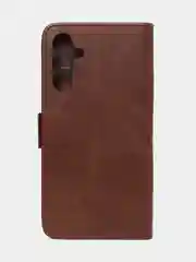 Коричневый чехол-книжка для Samsung A15 из высококачественной искусственной кожи