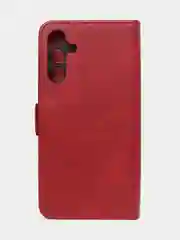 Красный чехол-книжка для Samsung A15 из высококачественной искусственной кожи
