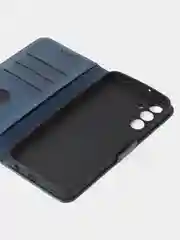 Синий чехол-книжка для Samsung A15 из высококачественной искусственной кожи