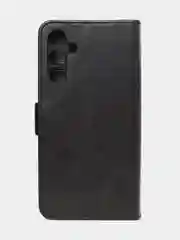 Черный чехол-книжка для Samsung A15 из высококачественной искусственной кожи