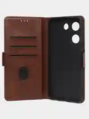Коричневый чехол-книжка GQ Lite для Tecno Camon 20 (4G) / Camon 20 Pro (4G) из высококачественной кожи