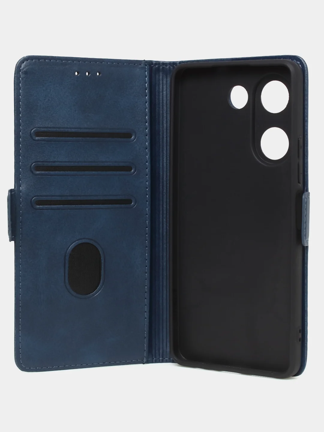 Синий чехол-книжка GQ Lite для Tecno Camon 20 (4G) / Camon 20 Pro (4G) из высококачественной кожи