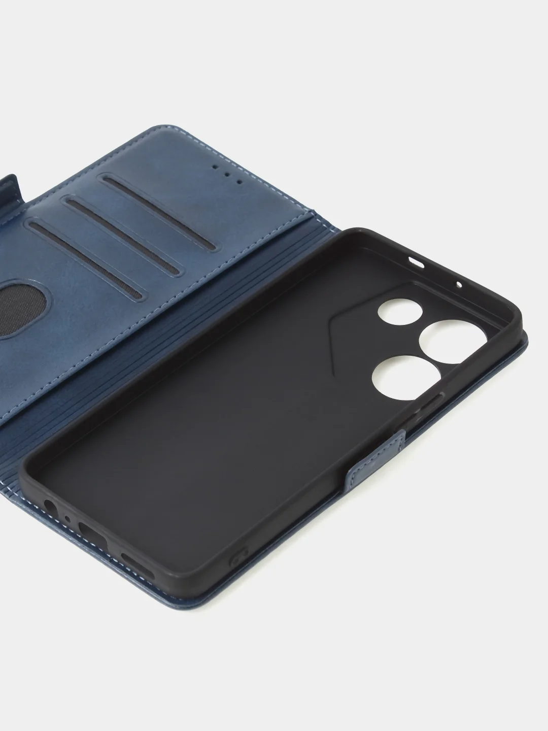 Синий чехол-книжка GQ Lite для Tecno Camon 20 Pro (5G) из высококачественной кожи