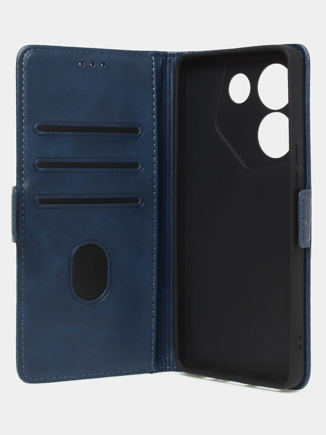 Синий чехол-книжка GQ Lite для Tecno Camon 20 Pro (5G) из высококачественной кожи