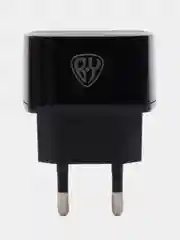 Черный сетевое зарядное устройство, с быстрой зарядкой, 18 Вт, QC3.0, 1 x USB, 3,4А