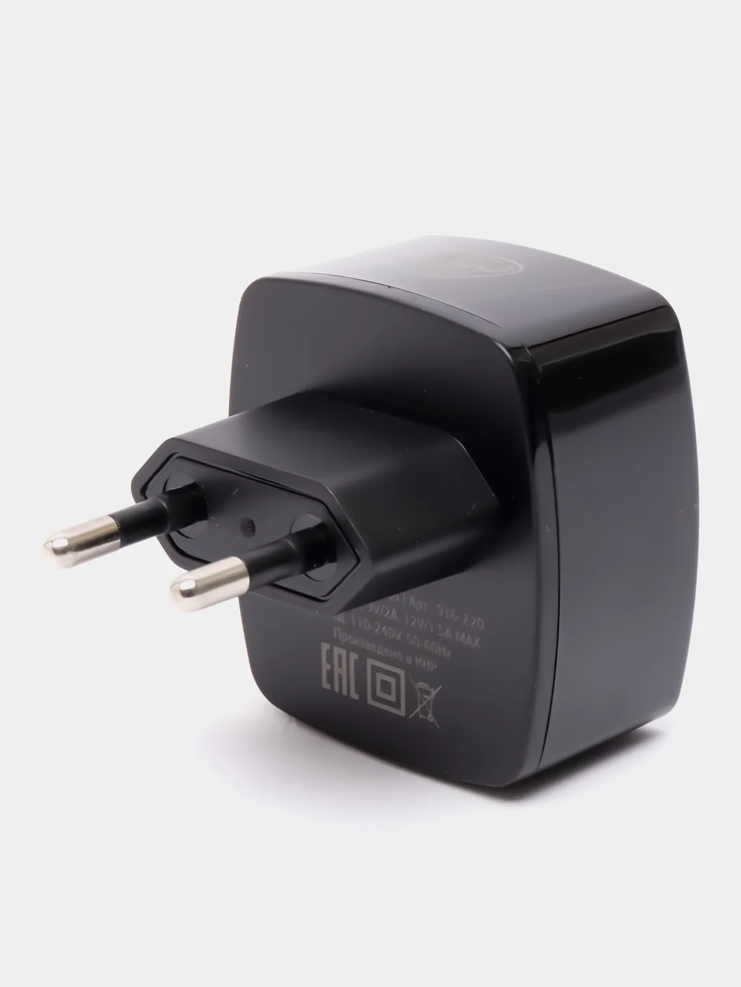 Черный сетевое зарядное устройство, с быстрой зарядкой, 18 Вт, QC3.0, 1 x USB, 3,4А