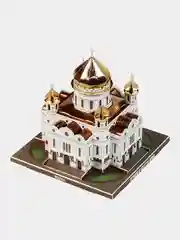 Белый сборная модель из картона без клея и ножниц "Москва в миниатюре"