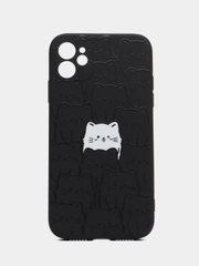 Чехол на айфон 11, Кот, Кошки, 3 принта, чехол на iPhone 11