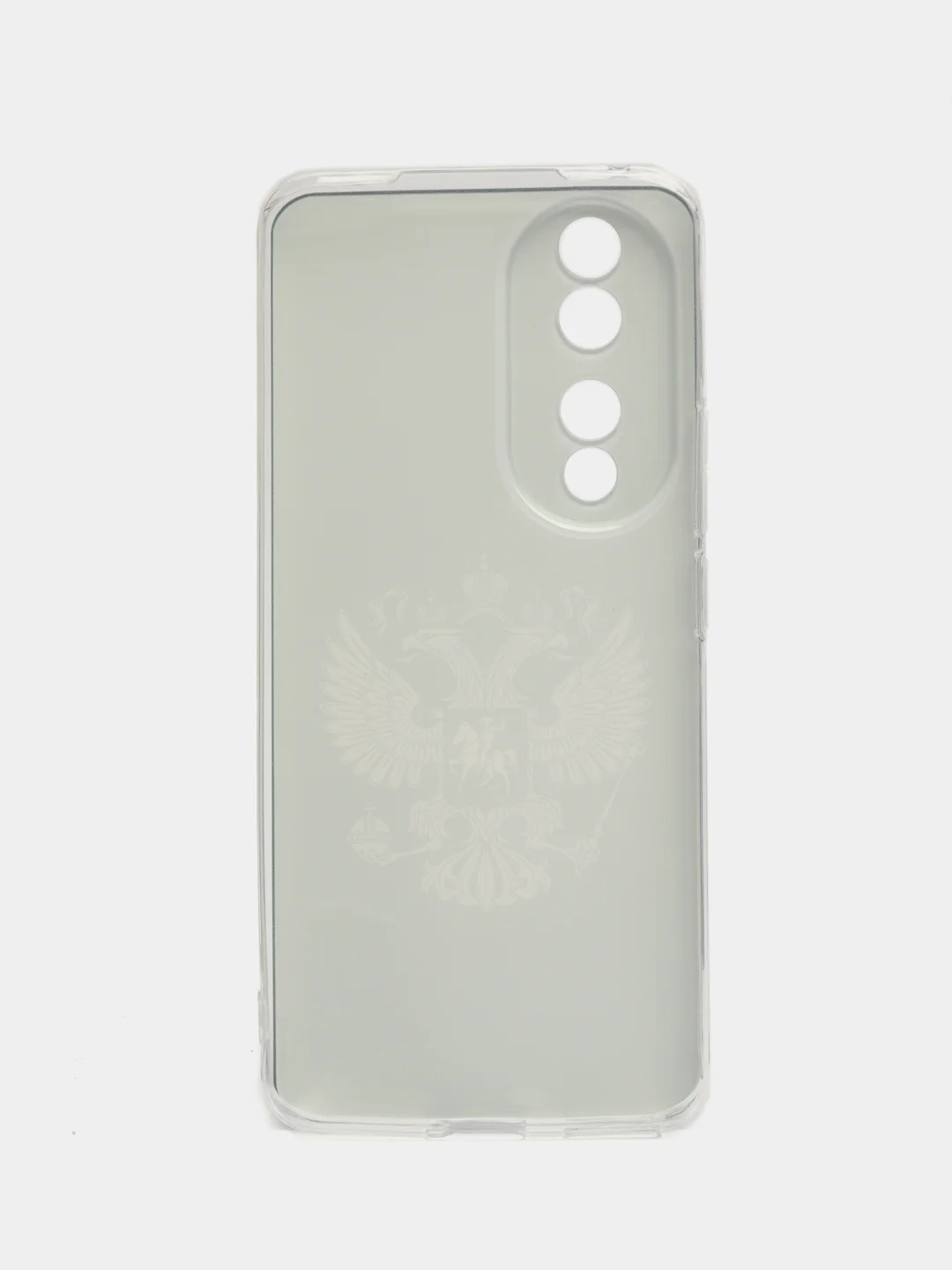 Приглушённый хаки силиконовый чехол на Honor 90 (Хонор 90), прозрачный, с рисунком