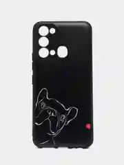 Песочный хаки силиконовый чехол для Itel Vision 3, с принтом, с рисунком, Ител Вижен 3