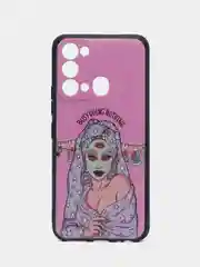 Приглушённый хаки силиконовый чехол для Itel Vision 3, с принтом, с рисунком, Ител Вижен 3