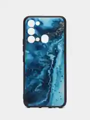Тёмно-бирюзовый силиконовый чехол для Itel Vision 3, с принтом, с рисунком, Ител Вижен 3