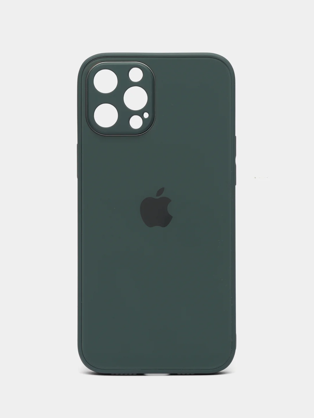 Зелёный хаки чехол для айфон со стеклянной панелью iPhone 11, 12, 13, 14, Pro, 12 Pro Max, 14 Pro