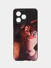 Коричневый чехол с рисунком на Realme C51, C53 и Realme Note 50 (Реалми Ц51, Ц53 и Реалми Нот 50)