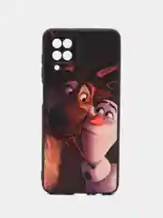 Коричневый чехол на Samsung Galaxy A12 и Samsung Galaxy M12 (Самсунг Галакси А12 и М12), с рисунком