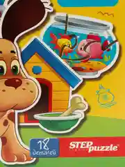 Коричневый игра-пазлы развивающая "Лесные животные" для малышей от 1 года, занятия для детей
