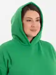 Зеленый спортивный костюм женский, с брюками палаццо