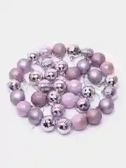 Фиолетовый набор елочных шаров, игрушки, 36 штук, 4 см