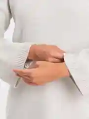 Слоновая кость женский свитер, вязаный, оверсайз