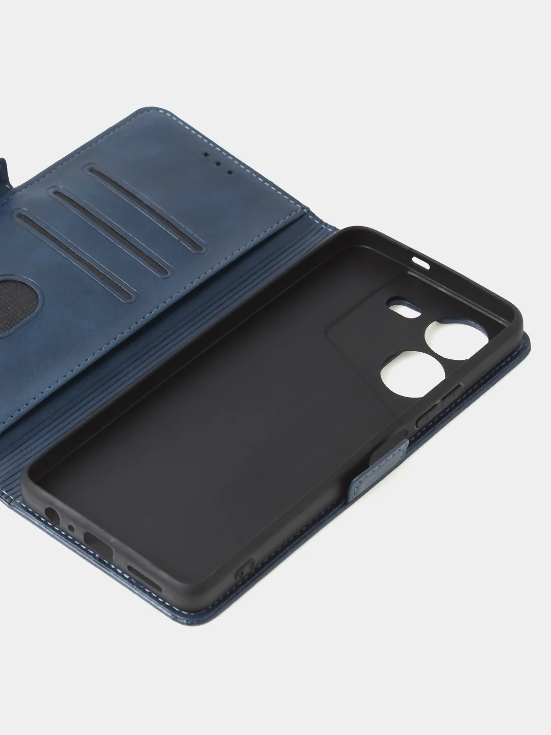 Синий чехол-книжка GQ Lite для Tecno Pova 5 из высококачественной кожи