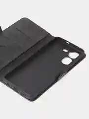 Черный чехол-книжка GQ Lite для Tecno Pova 5 из высококачественной кожи