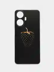 Разноцветный силиконовый чехол на Realme C55 (Реалми C55), прозрачный, с рисунком, защита камеры