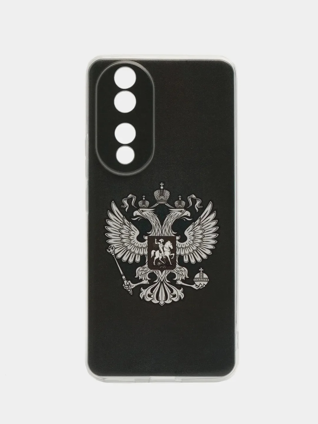 Приглушённый хаки силиконовый чехол на Honor 90 (Хонор 90), прозрачный, с рисунком