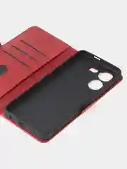 Красный чехол-книжка GQ Lite для Tecno Pova 5 Pro из высококачественной кожи