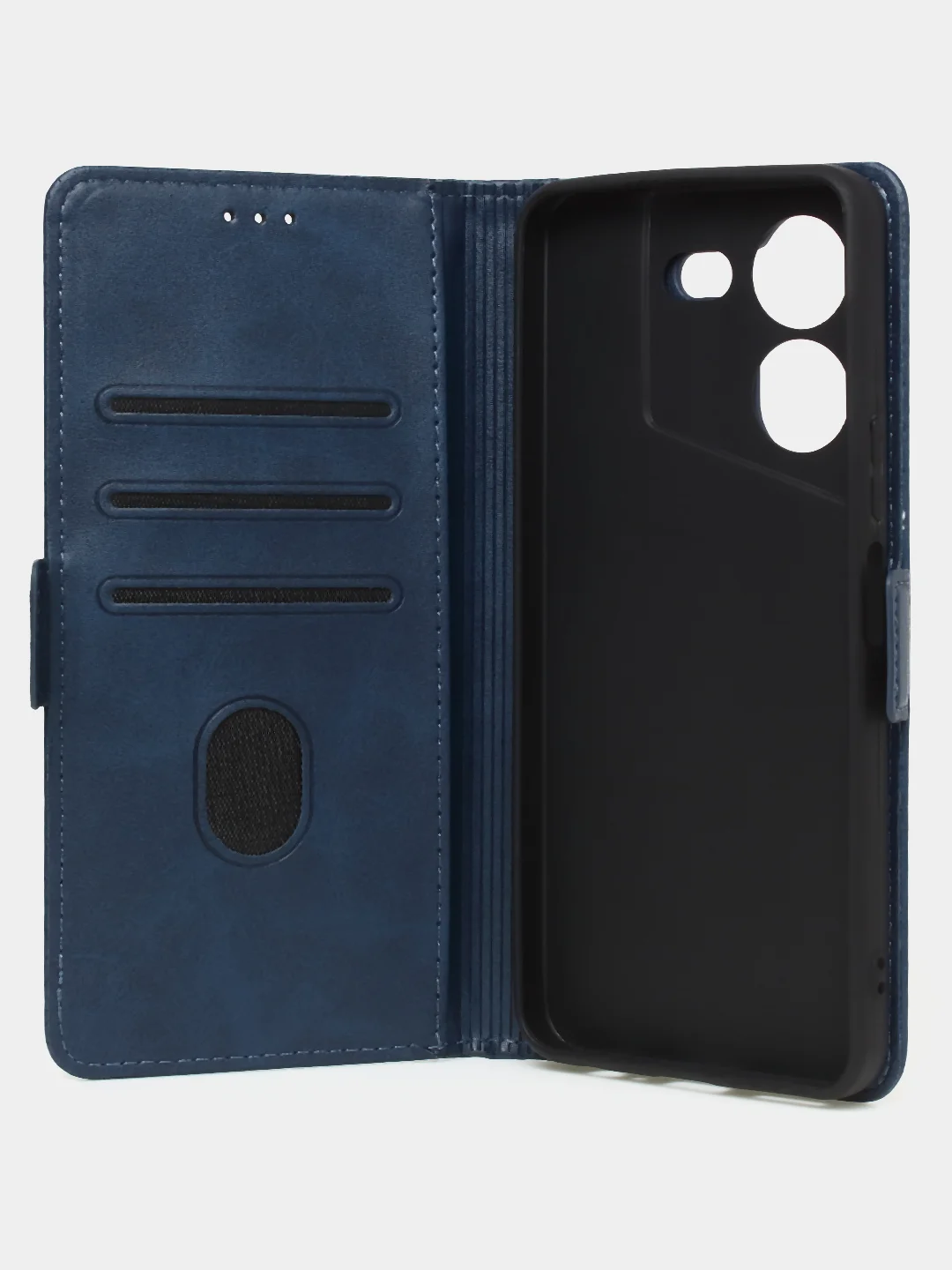 Синий чехол-книжка GQ Lite для Tecno Pova 5 Pro из высококачественной кожи