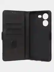 Черный чехол-книжка GQ Lite для Tecno Pova 5 Pro из высококачественной кожи