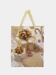 Золотой пакет подарочный