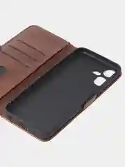 Коричневый чехол-книжка GQ Lite для Tecno Pova Neo 3 из высококачественной кожи