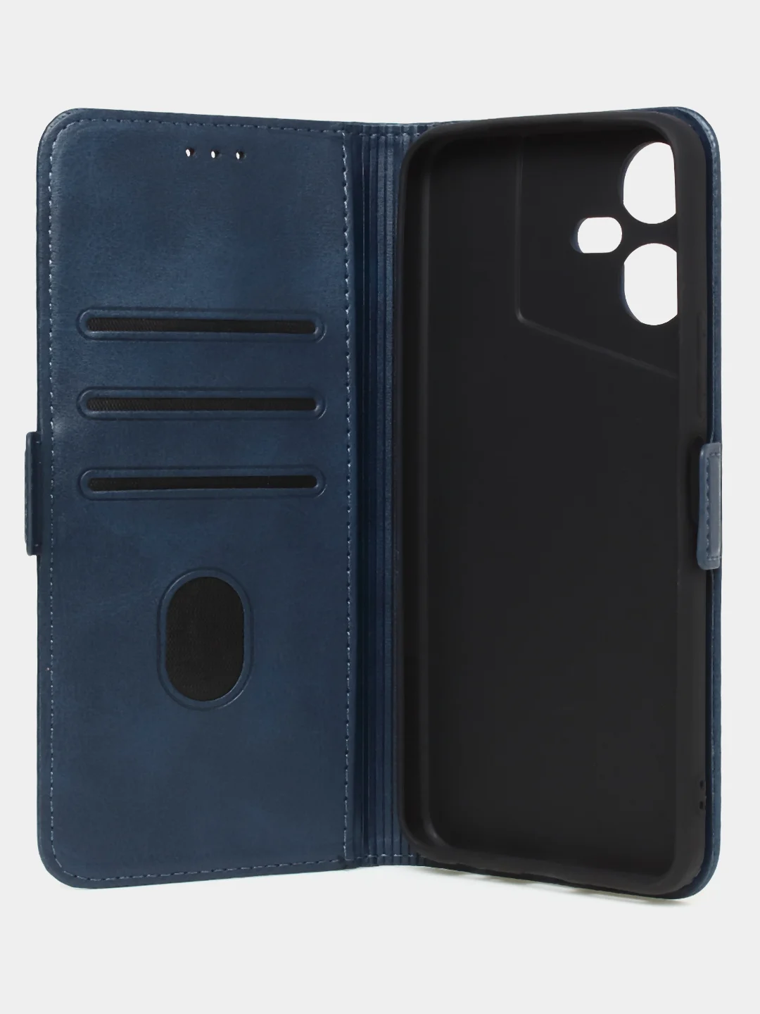 Синий чехол-книжка GQ Lite для Tecno Pova Neo 3 из высококачественной кожи