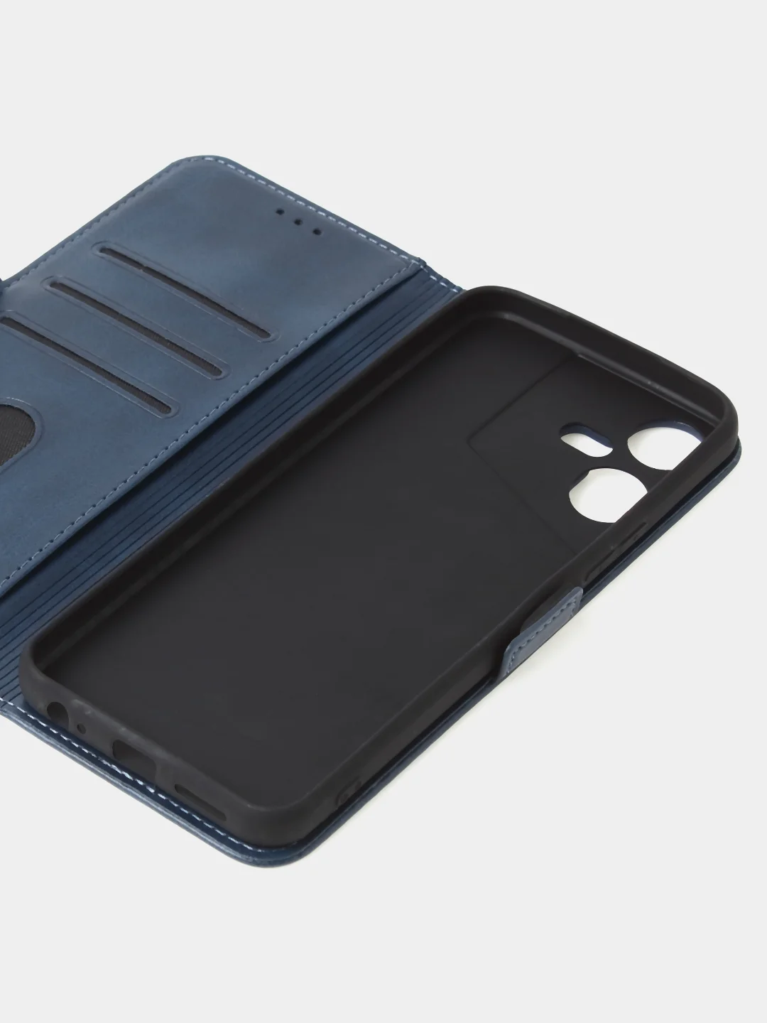 Синий чехол-книжка GQ Lite для Tecno Pova Neo 3 из высококачественной кожи