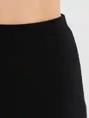 Черный комплект трикотажный топ с юбкой / костюм с юбкой макси