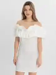 Белый вечернее праздничное платье