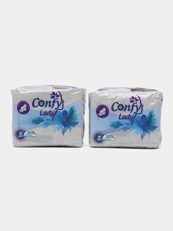 Гигиенические женские прокладки Confy Lady Ultra Extralong, 7 шт, 1+1