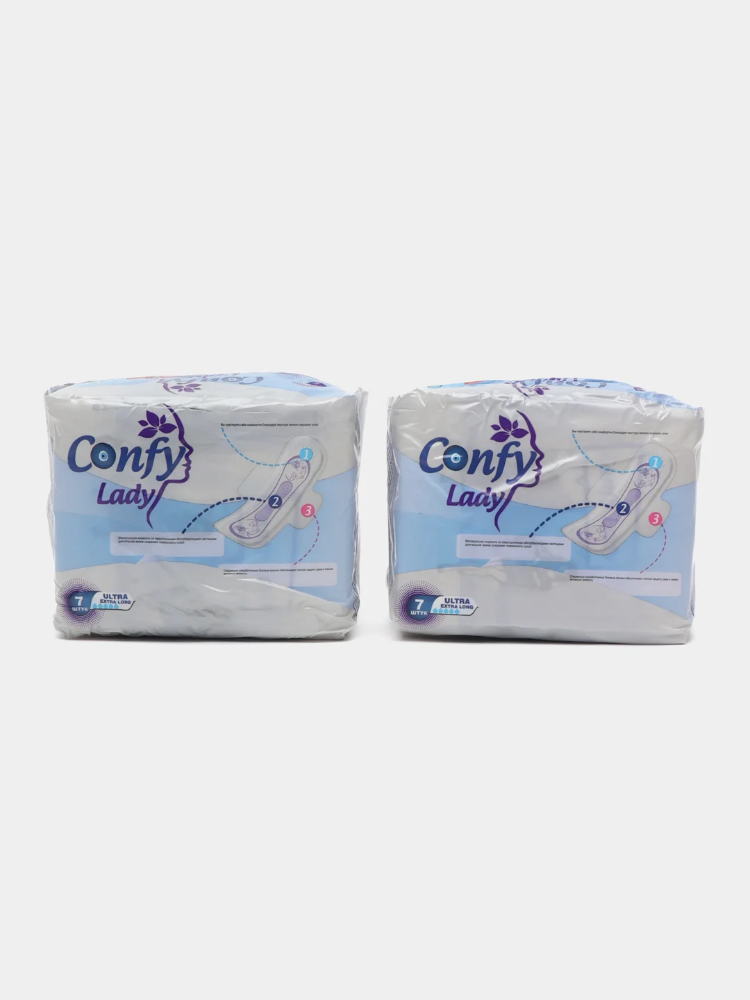 Гигиенические женские прокладки Confy Lady Ultra Extralong, 7 шт, 1+1